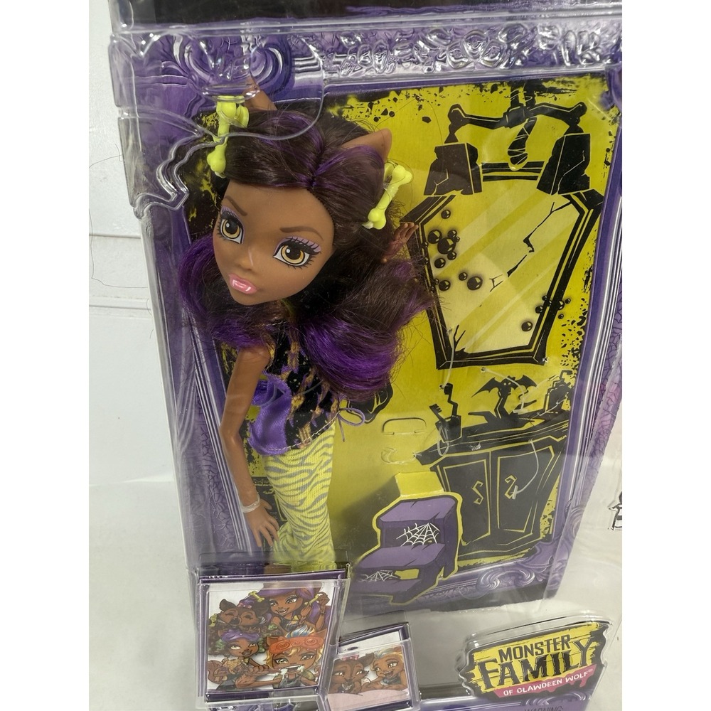 2016 Monster High Monster Family Clawdeen Wolf Clawdeen‎ & Box Only No Family - Picture 3 of 10